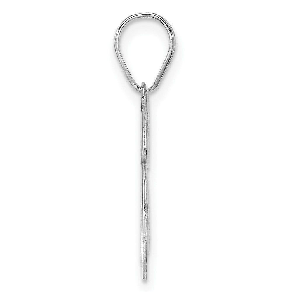 14K White Gold Polished Number 26 Pendant