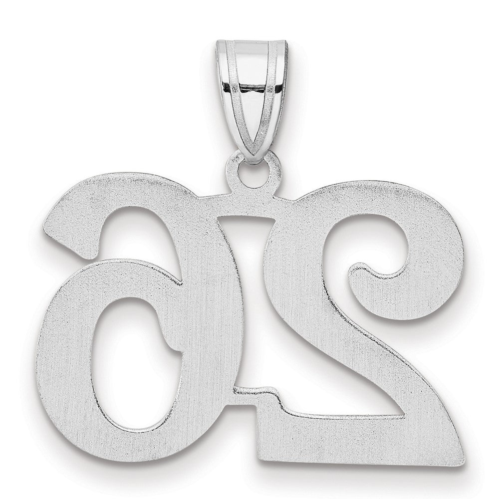 14K White Gold Polished Number 26 Pendant