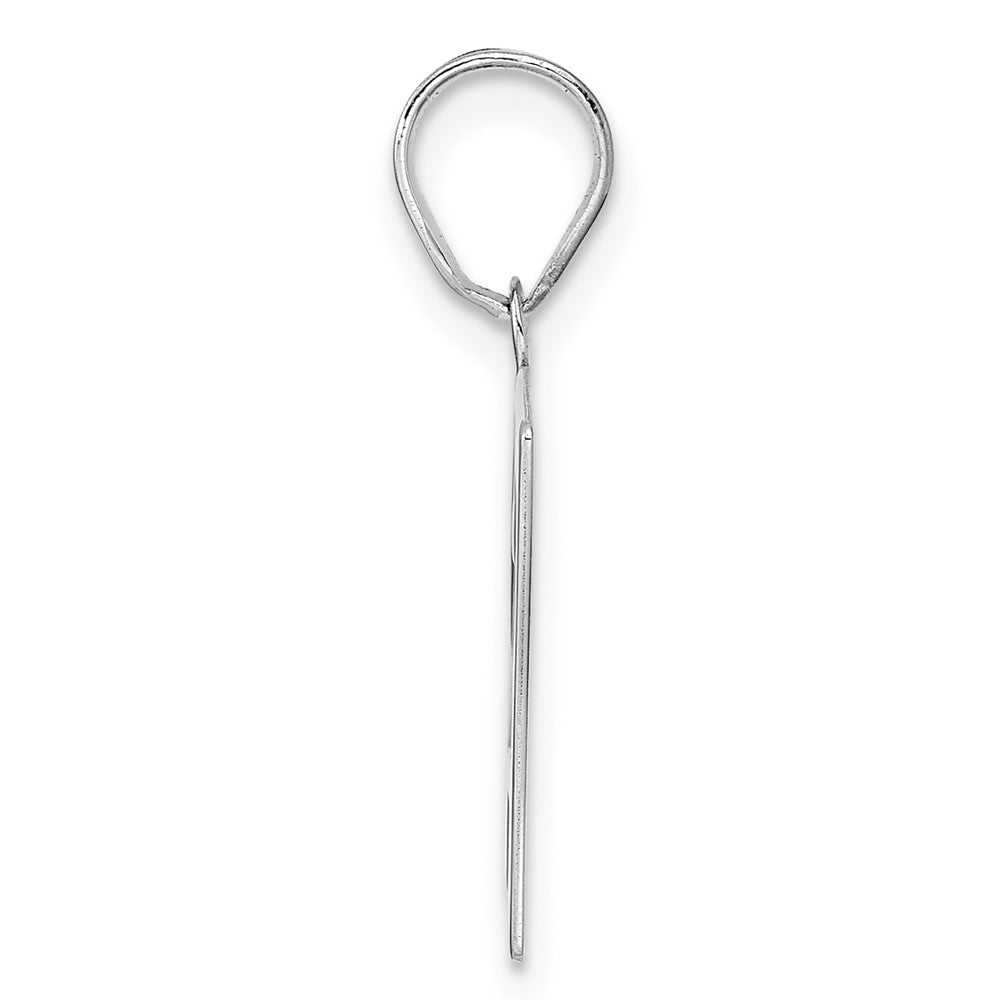 14K White Gold Polished Number 27 Pendant