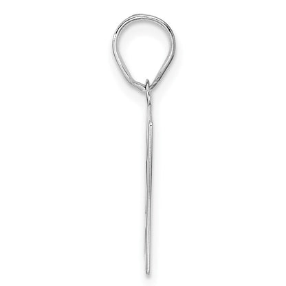 14K White Gold Polished Number 27 Pendant