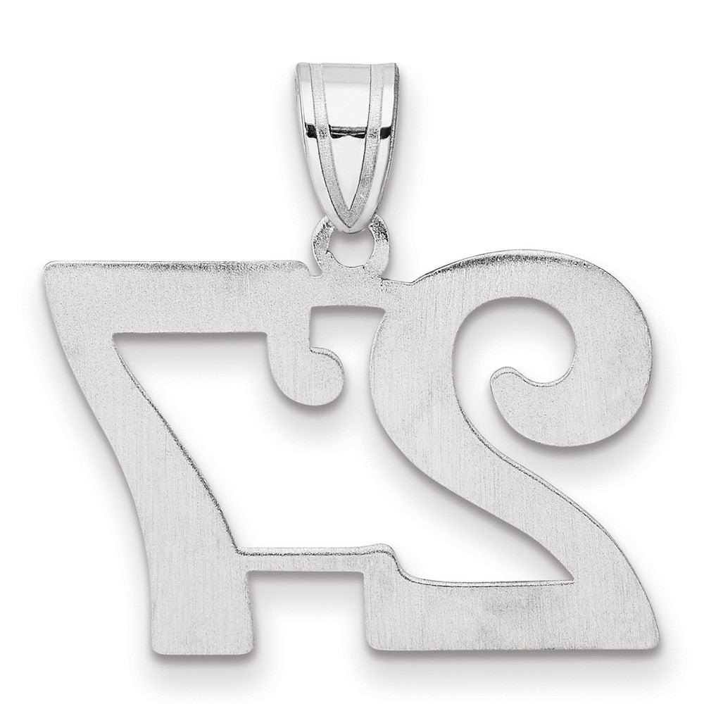 14K White Gold Polished Number 27 Pendant