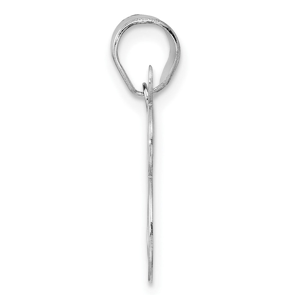 14K White Gold Polished Number 28 Pendant