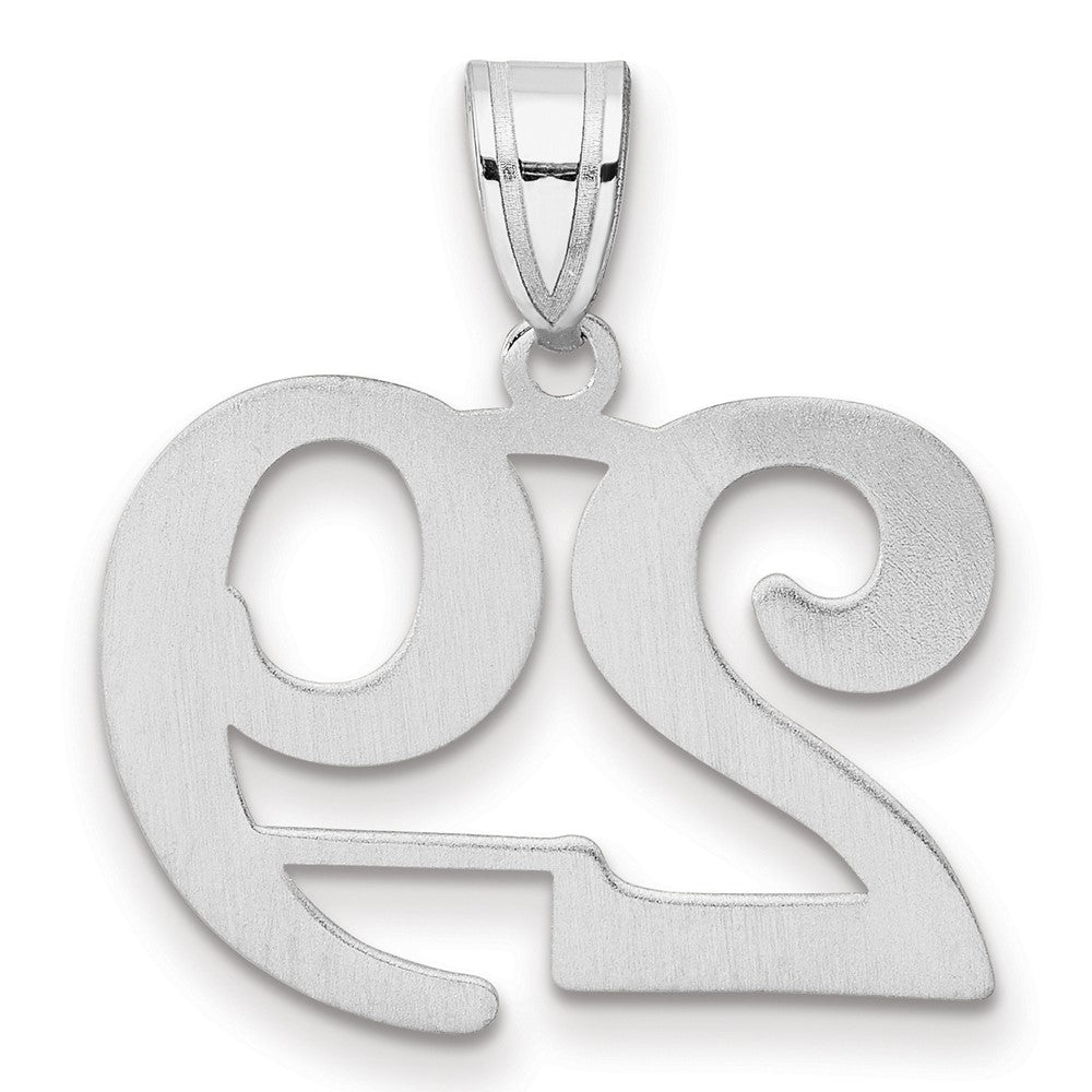 14K White Gold Polished Number 29 Pendant