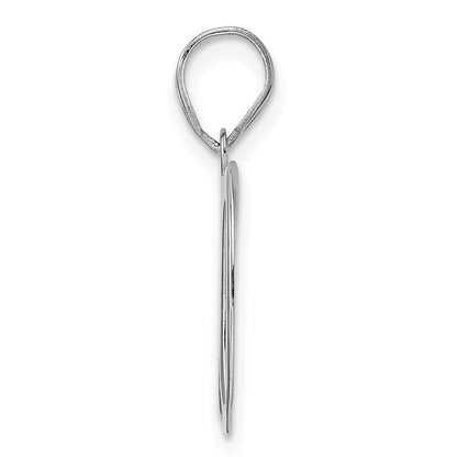 14K White Gold Polished Number 30 Pendant