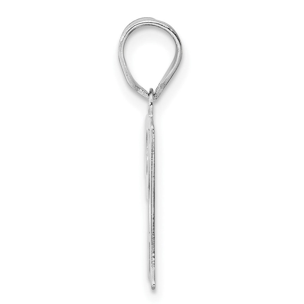 14K White Gold Polished Number 31 Pendant