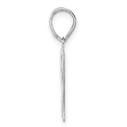 14K White Gold Polished Number 31 Pendant