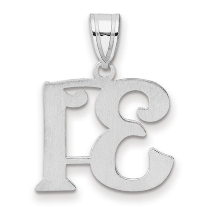 14K White Gold Polished Number 31 Pendant