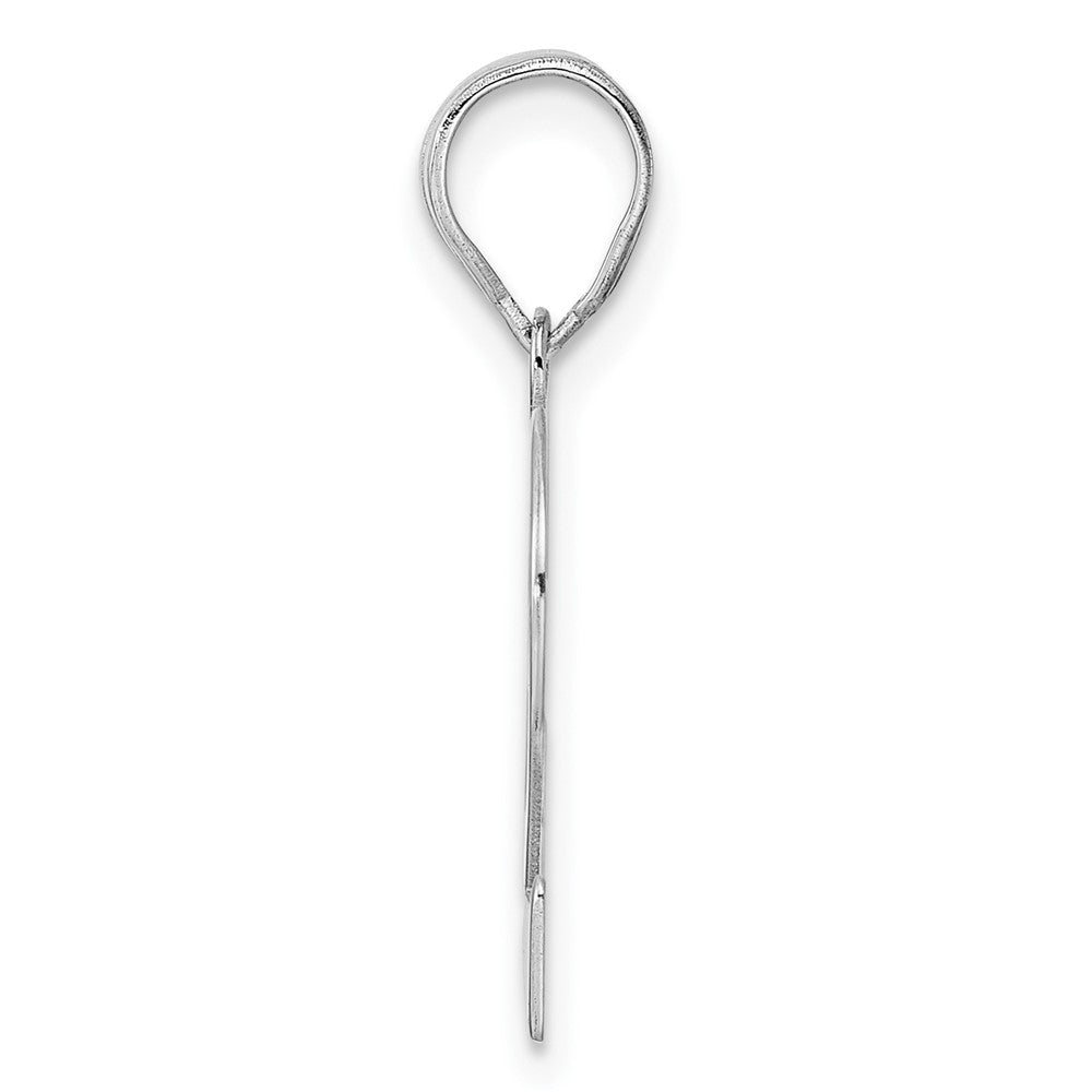 14K White Gold Polished Number 32 Pendant