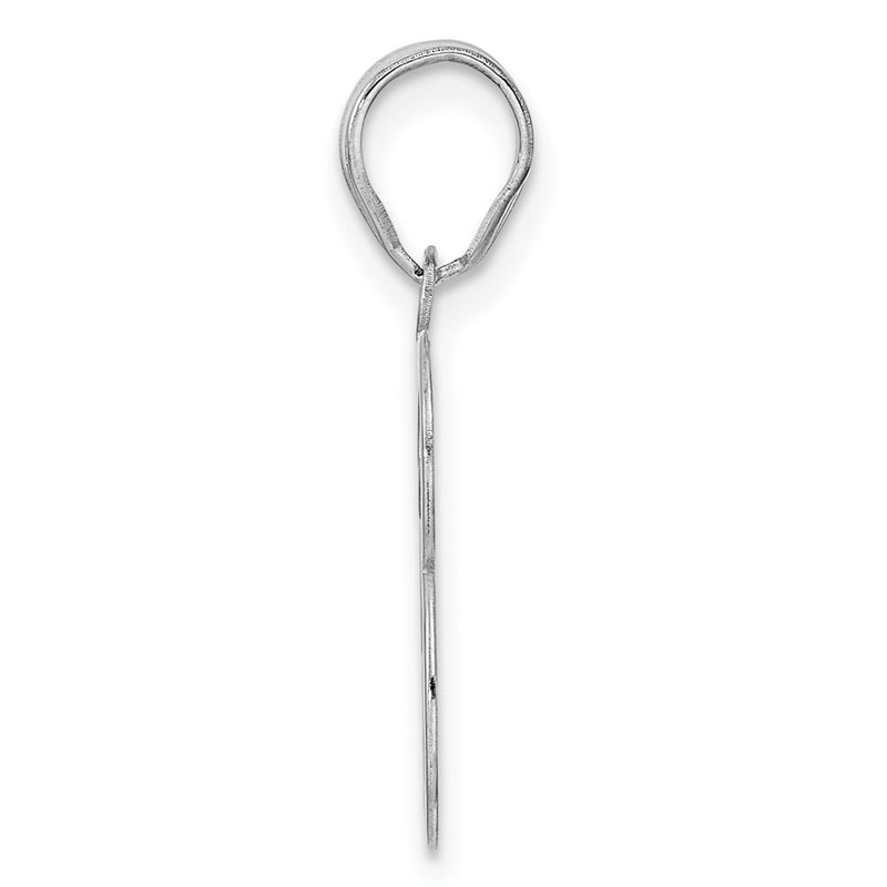 14K White Gold Polished Number 33 Pendant