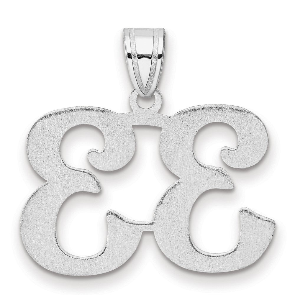 14K White Gold Polished Number 33 Pendant