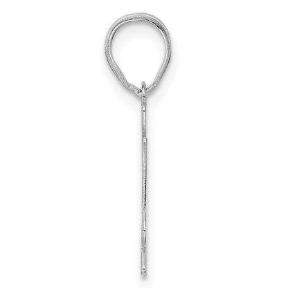 14K White Gold Polished Number 34 Pendant