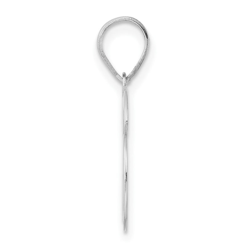 14K White Gold Polished Number 36 Pendant