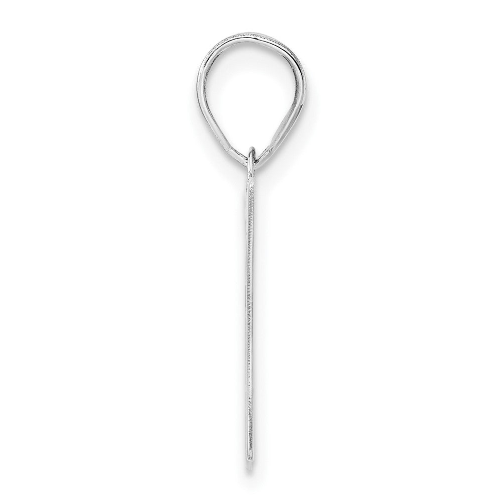 14K White Gold Polished Number 37 Pendant