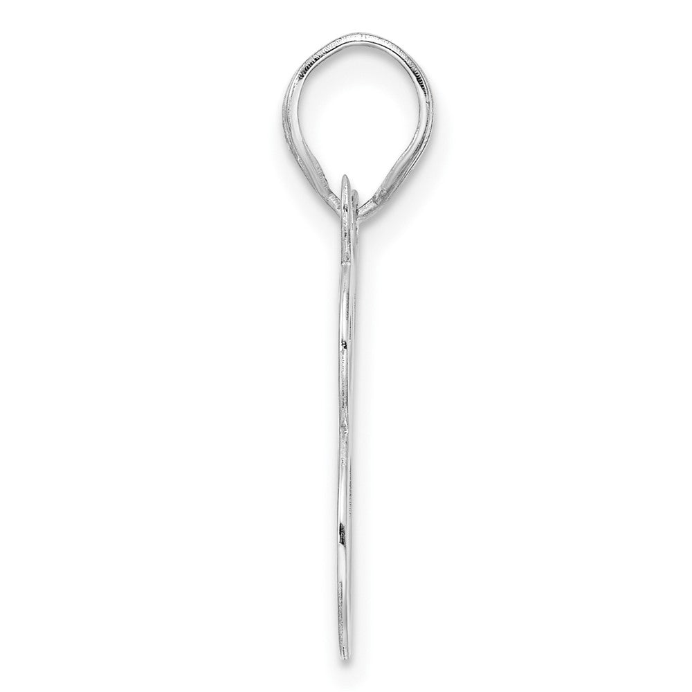 14K White Gold Polished Number 38 Pendant