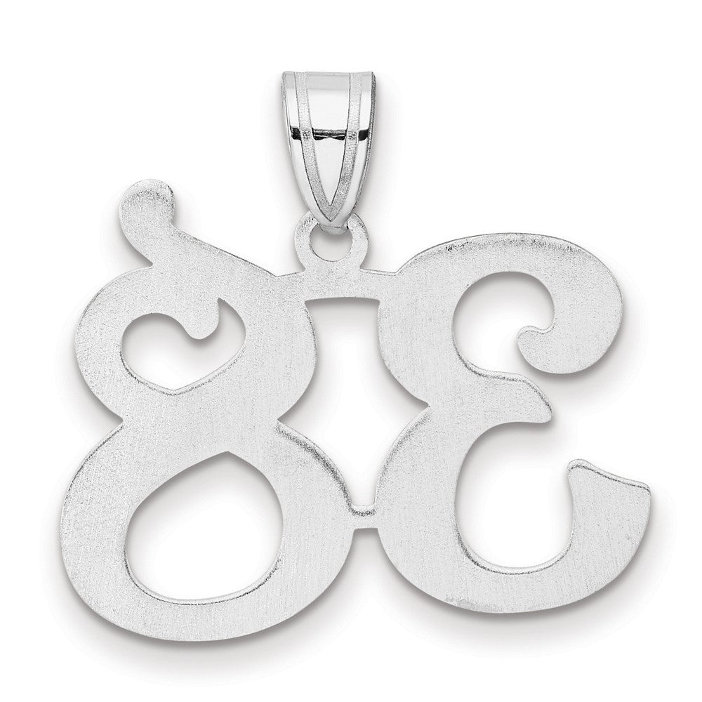 14K White Gold Polished Number 38 Pendant