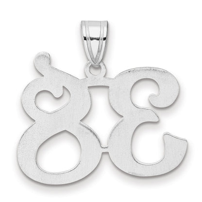 14K White Gold Polished Number 38 Pendant