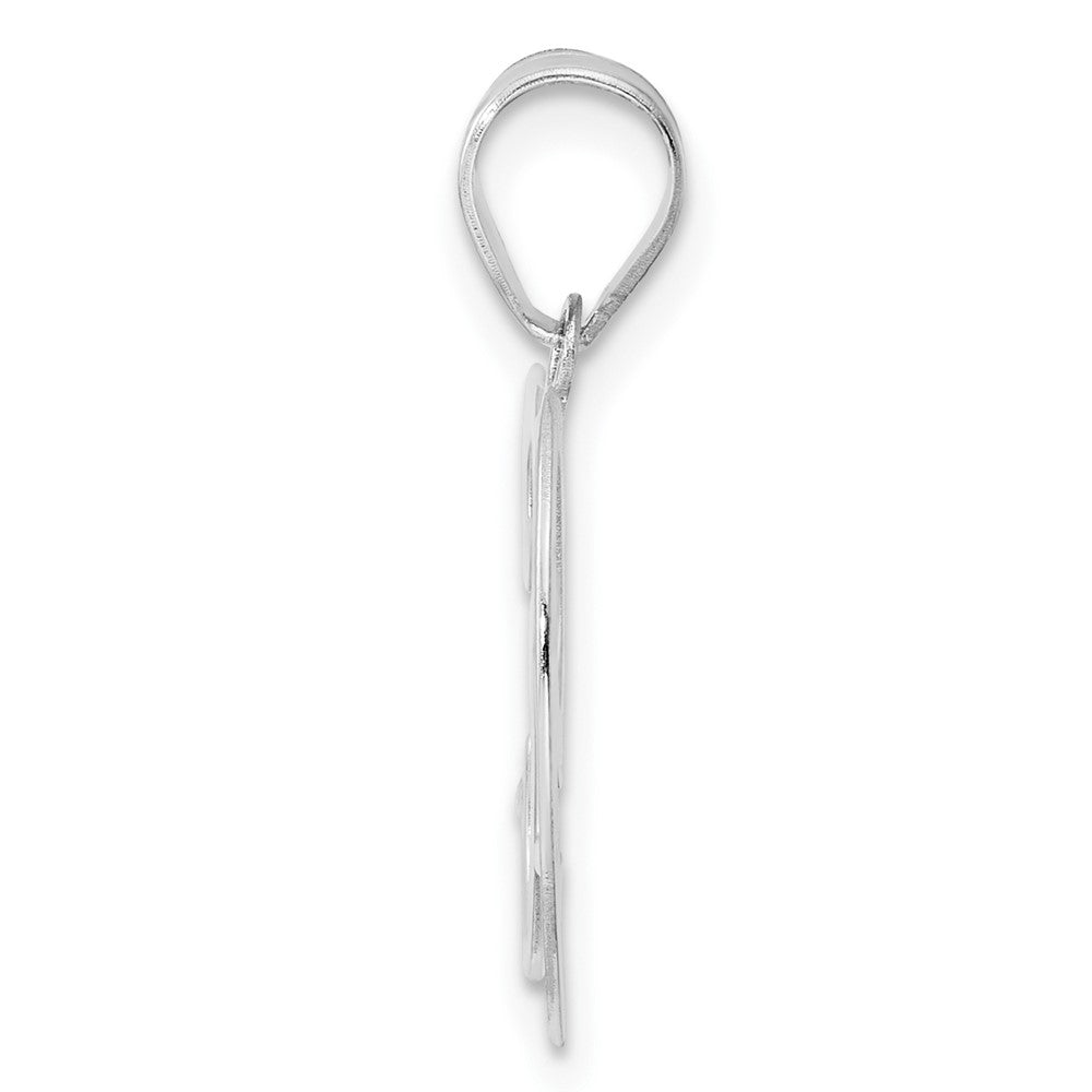 14K White Gold Polished Number 39 Pendant