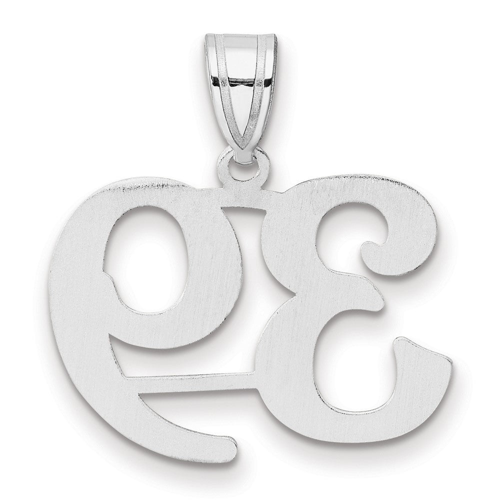 14K White Gold Polished Number 39 Pendant