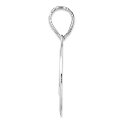 14K White Gold Polished Number 40 Pendant