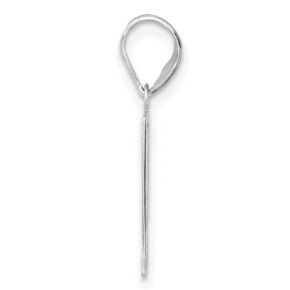 14K White Gold Polished Number 41 Pendant