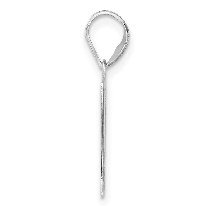 14K White Gold Polished Number 41 Pendant