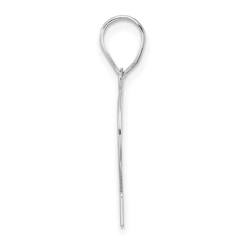 14K White Gold Polished Number 42 Pendant