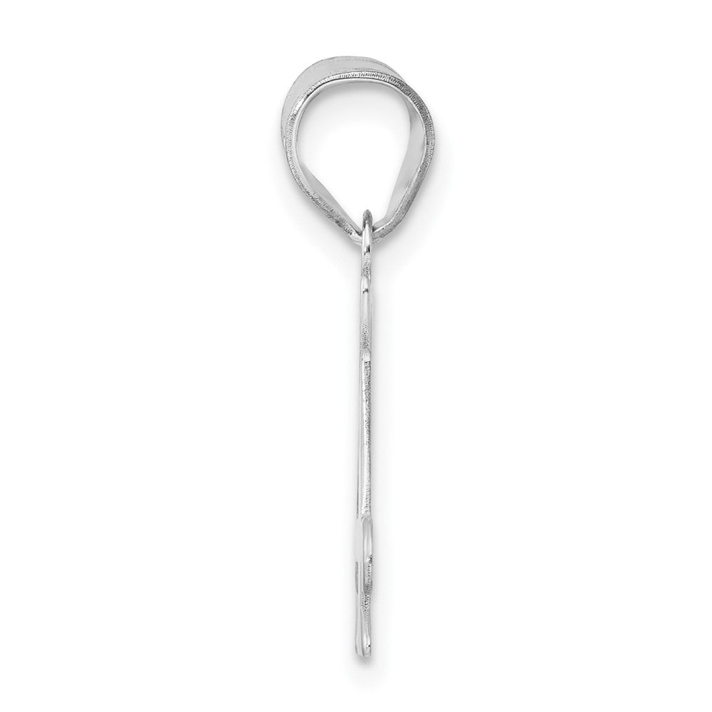 14K White Gold Polished Number 44 Pendant
