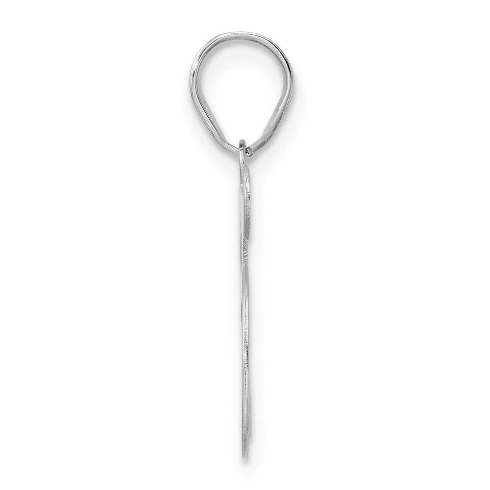 14K White Gold Polished Number 45 Pendant