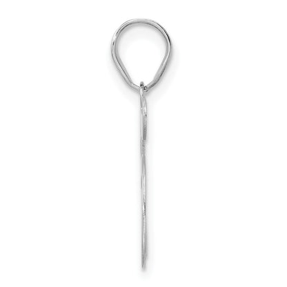 14K White Gold Polished Number 45 Pendant
