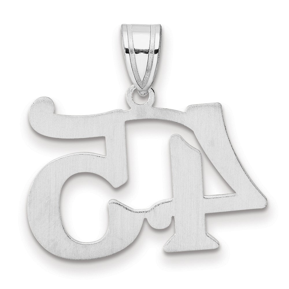 14K White Gold Polished Number 45 Pendant