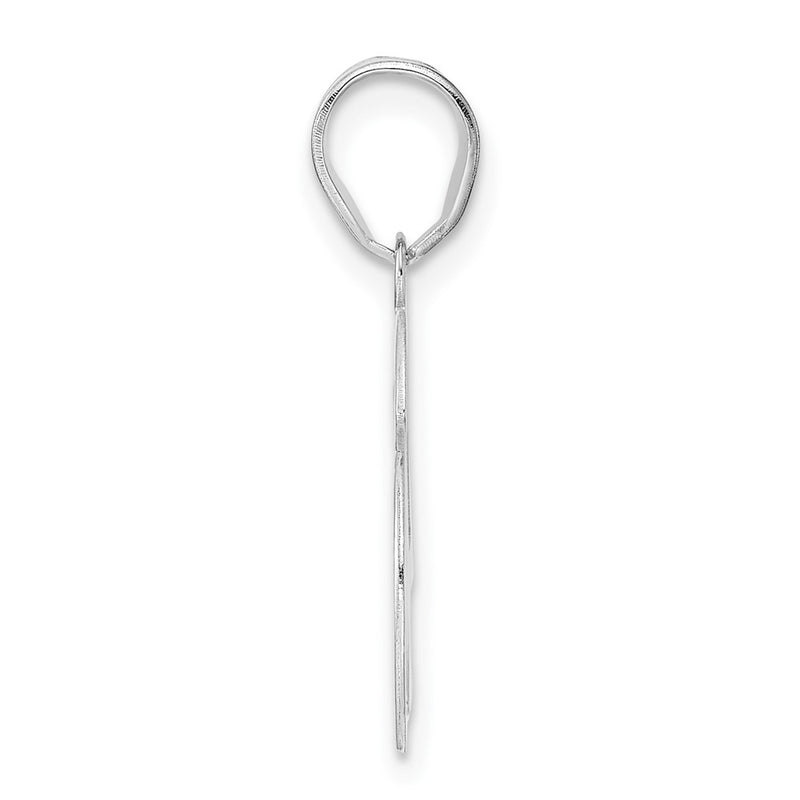14K White Gold Polished Number 46 Pendant