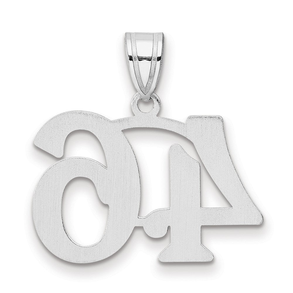 14K White Gold Polished Number 46 Pendant