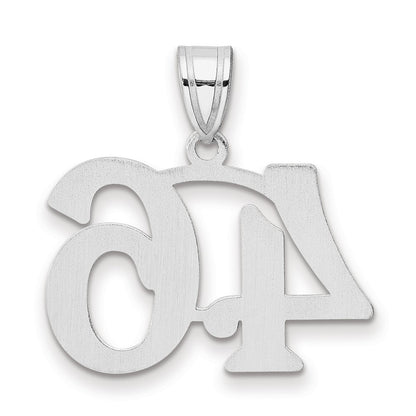 14K White Gold Polished Number 46 Pendant