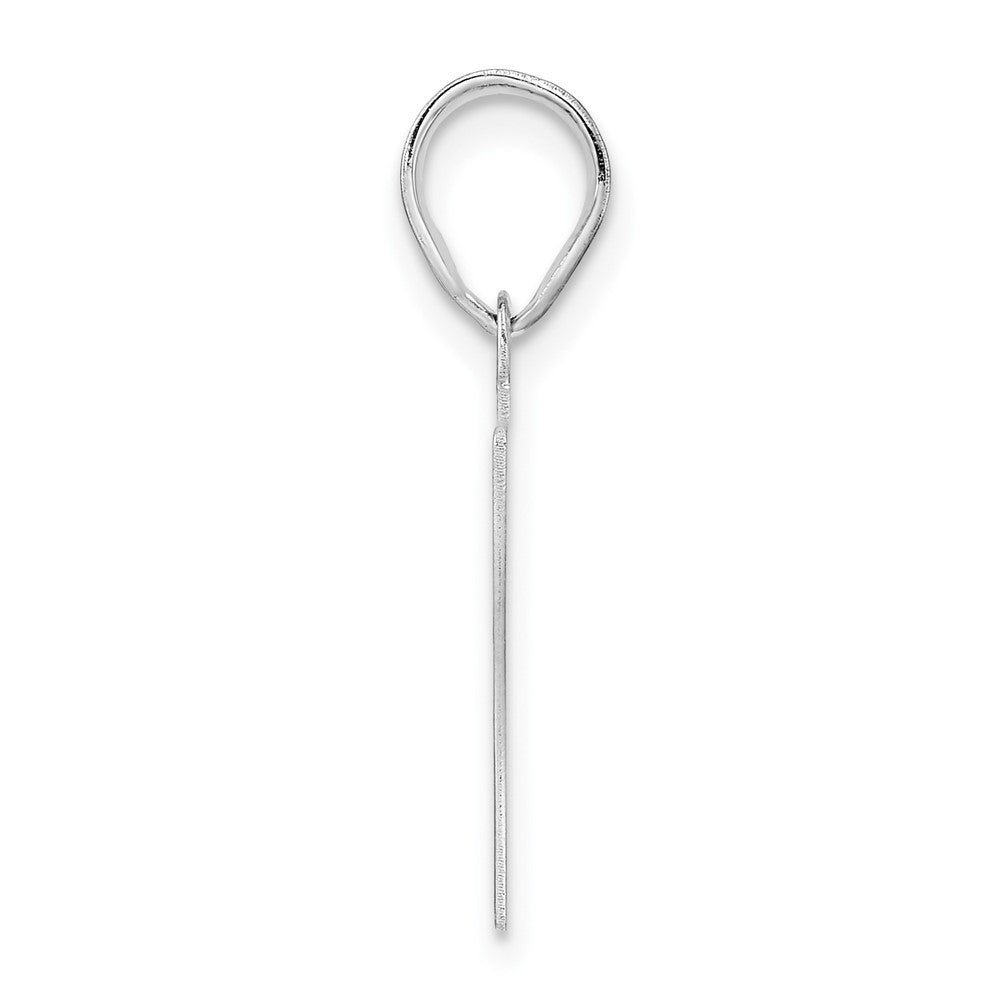 14K White Gold Polished Number 47 Pendant
