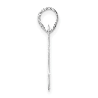 14K White Gold Polished Number 48 Pendant