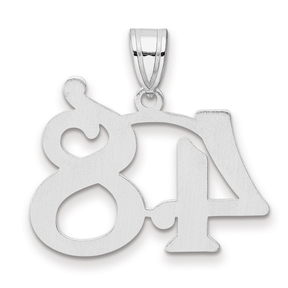 14K White Gold Polished Number 48 Pendant