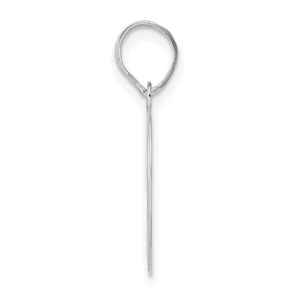 14K White Gold Polished Number 49 Pendant