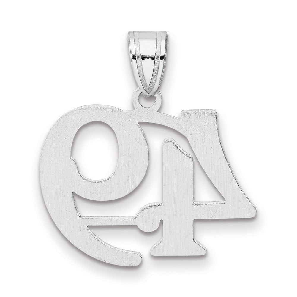 14K White Gold Polished Number 49 Pendant