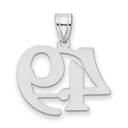 14K White Gold Polished Number 49 Pendant