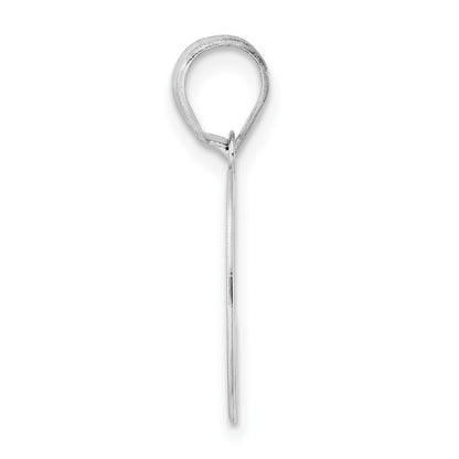 14K White Gold Polished Number 50 Pendant