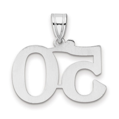 14K White Gold Polished Number 50 Pendant
