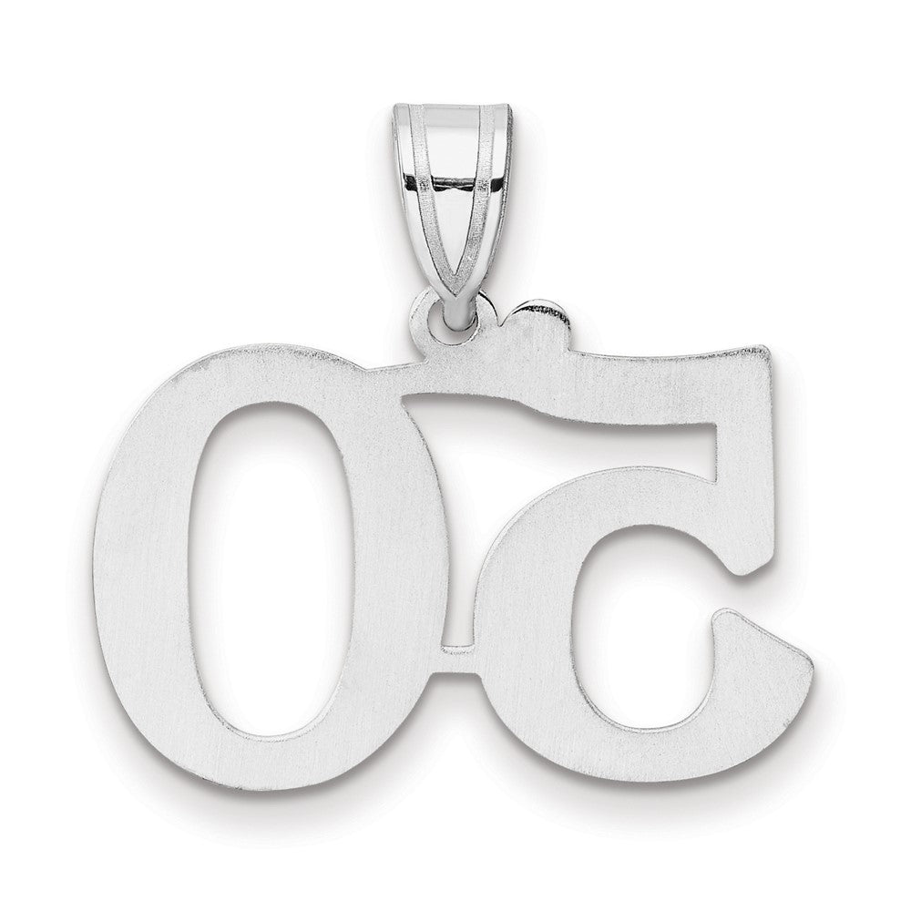 14K White Gold Polished Number 50 Pendant
