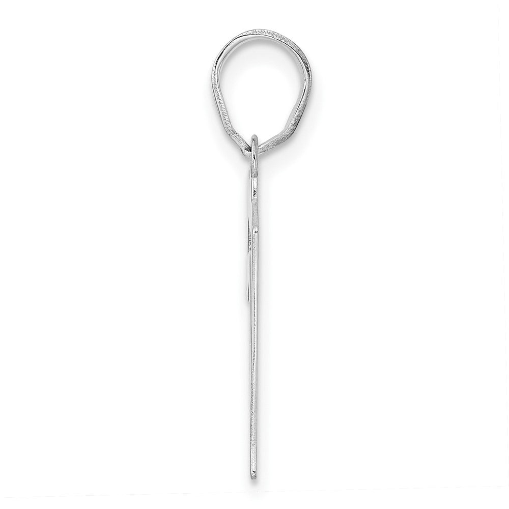 14K White Gold Polished Number 51 Pendant