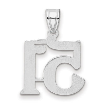 14K White Gold Polished Number 51 Pendant