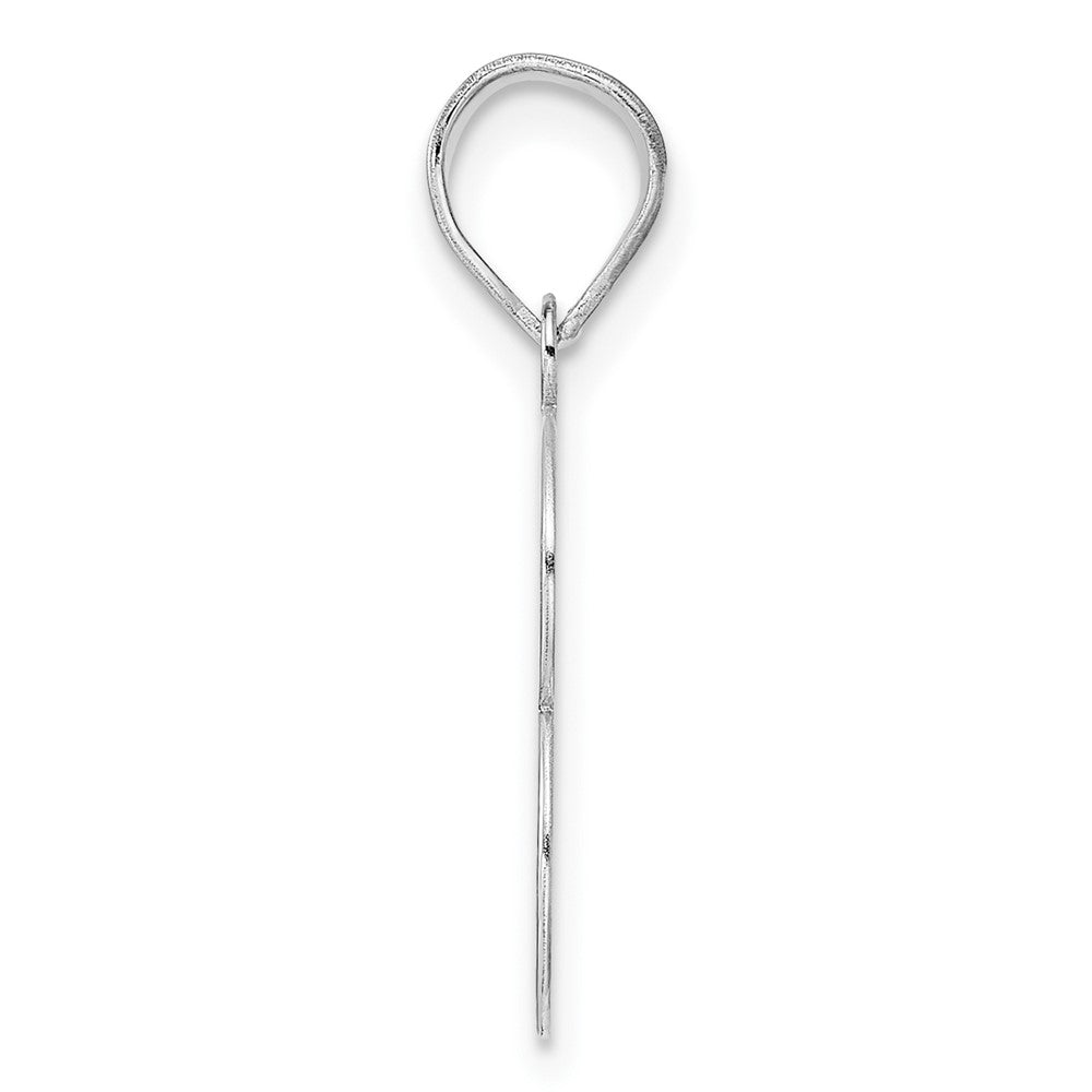 14K White Gold Polished Number 53 Pendant
