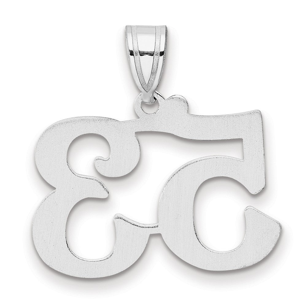14K White Gold Polished Number 53 Pendant