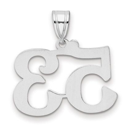 14K White Gold Polished Number 53 Pendant