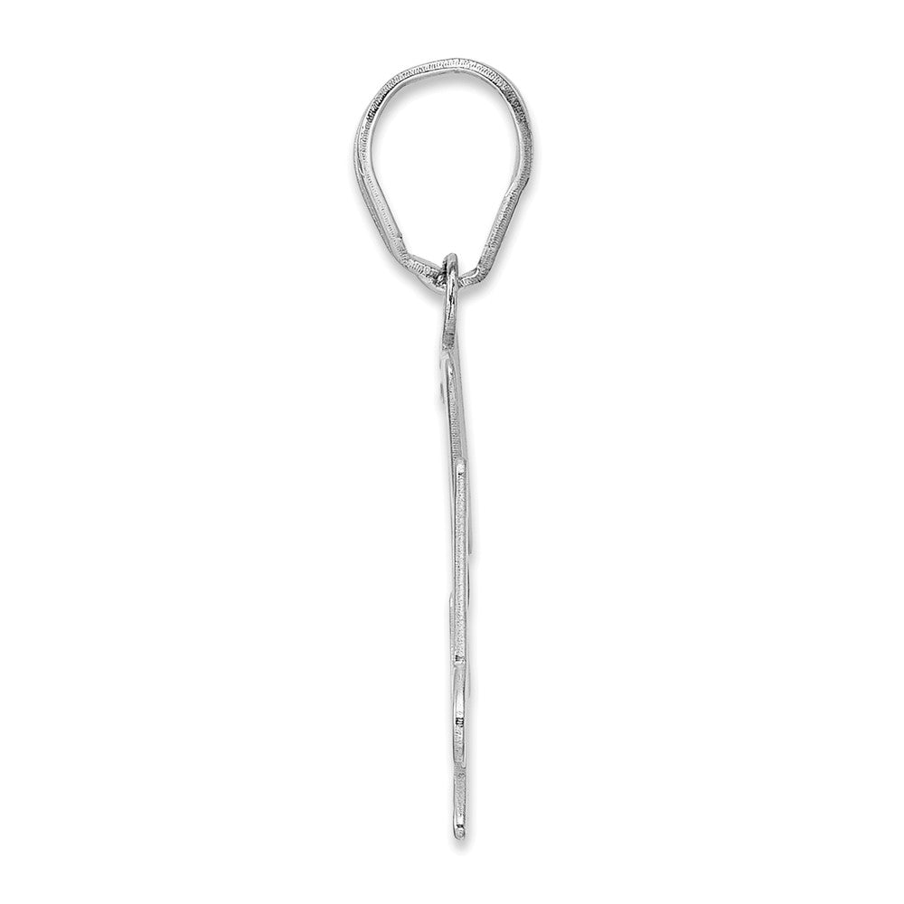 14K White Gold Polished Number 54 Pendant