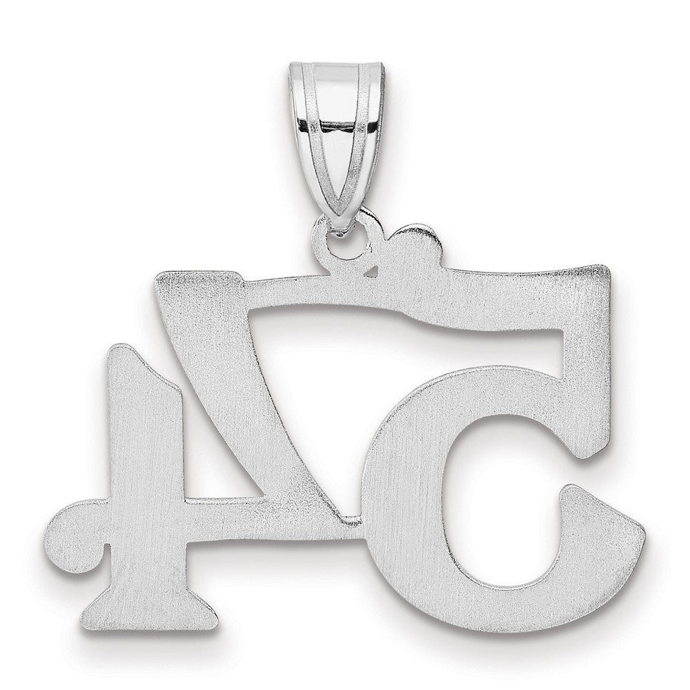 14K White Gold Polished Number 54 Pendant