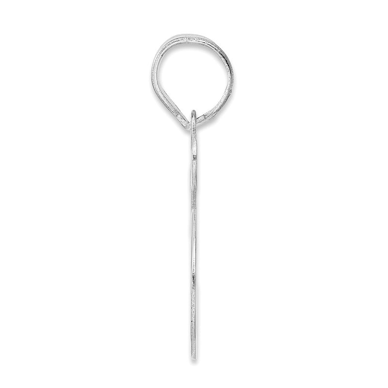 14K White Gold Polished Number 55 Pendant